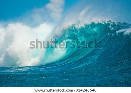 Breaking wave in Mauritius