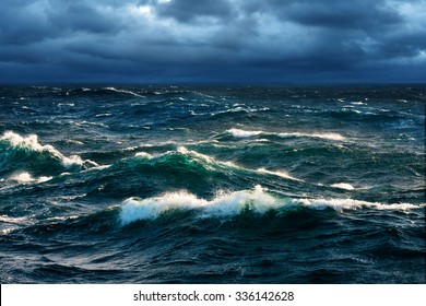 Breaking Waves at Rising Storm