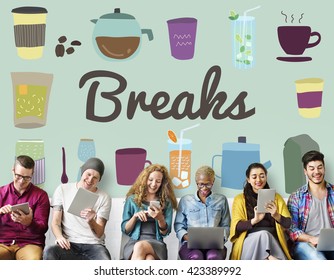 Breaks Pause Relaxation Rest Stop Cessation Concept