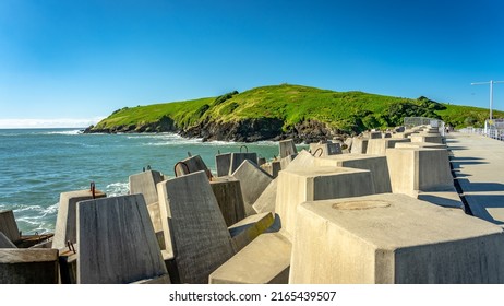 Breakwall Along The Road To Muttonbird Island Nature Reserve In Coffs Harbour, NSW, Australia 