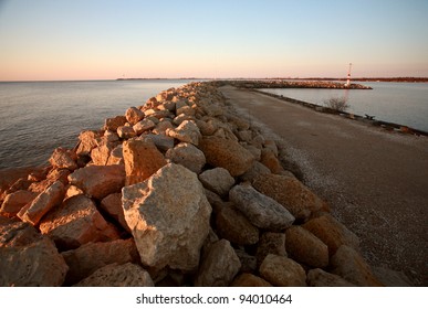 Breakwater Along Lake Winnipeg