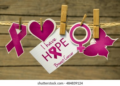 Breast cancer awareness card or background. - Shutterstock ID 484839124