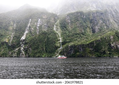 Breath Taking View Of Milford Sound In New Zealand.