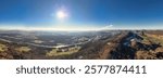 A breathtaking aerial view of the Aare Valley and Aarau, Switzerland, taken from Gisliflue in Aargau on a clear January day.