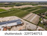 Breathtaking aerial view showcasing the vibrant, green landscapes of Italy