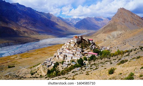 Breath-taking beauty ancient Tibetan Key Monastery, Spiti valley, Himachal Pradesh, Lahaul and Spiti district, India

