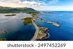 A breathtaking coastal road stretches along Norway