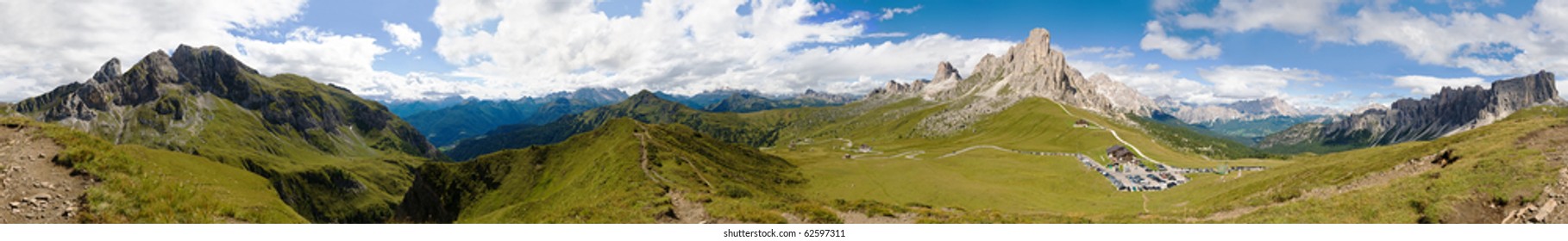 Breathtaking Mountain Panorama, Passo Giau, Italy