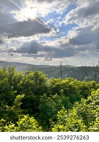 Breathtaking Mountain View With Sun Rays