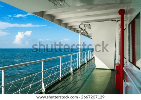 Breathtaking Ocean View from the Deck of a Nautical Vessel