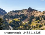 breathtaking panoramic view into the valley of the lassen volcanic national park, California