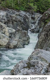 Breathtaking River And Landscape On The Road To Tofino In British Columbia