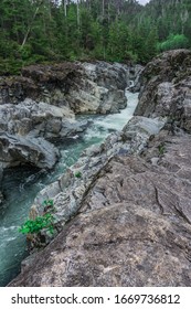 Breathtaking River And Landscape On The Road To Tofino In British Columbia