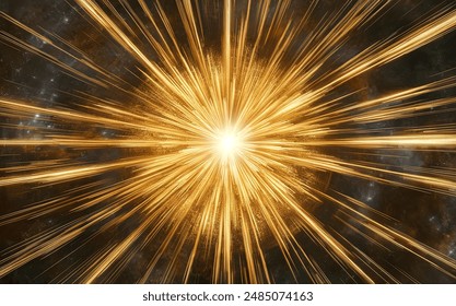 A breathtaking scene of a powerful golden light burst - Powered by Shutterstock