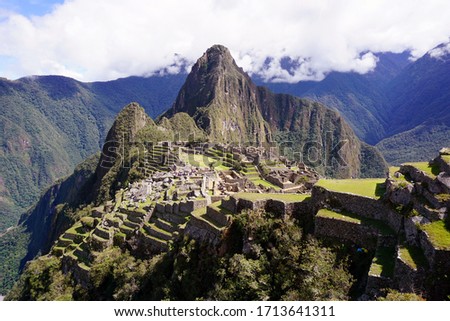Breathtaking view at the ancient inca city Machu Picchu Stock photo © 