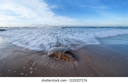 Breathtaking view of clean beach with waves. soft focus due to slow shutter to show the waves movement. - Shutterstock ID 1125327176