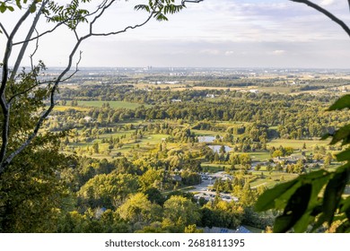 A breathtaking view from Mt Nemo capturing Burlington's lush landscapes and expansive vistas.