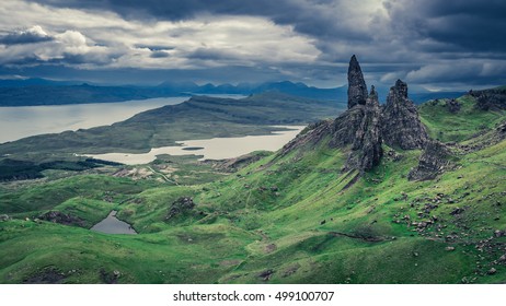 Breathtaking View From Old Man Of Storr In Scotland