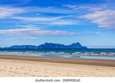 Breathtaking View Over Restless Waters Of Bream Bay