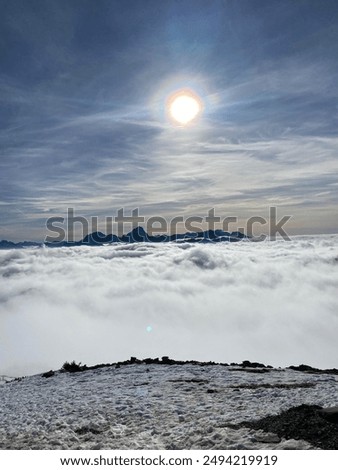 Similar – Über den Wolken Wolkenberg