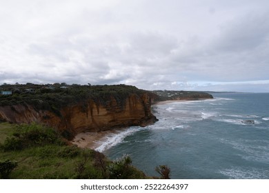 Breathtaking View from Split Point Lighthouse Overlooking Coastal Cliffs and Ocean, Great Ocean Road, Australia - Powered by Shutterstock