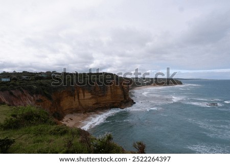 Breathtaking View from Split Point Lighthouse Overlooking Coastal Cliffs and Ocean, Great Ocean Road, Australia