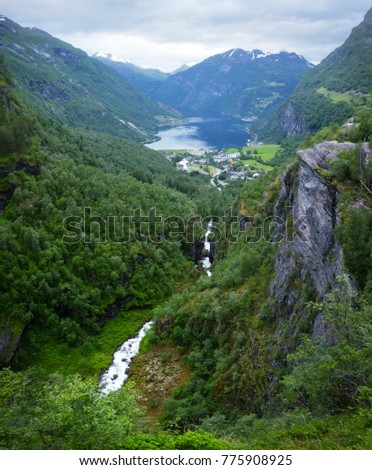 Similar – Geiranger Fjord, Norway