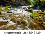 Breathtaking view of Willow Falls, a famous landmark at Willow River State Park,