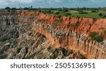 Breathtaking viewpoint of the Moon, showcasing unique geological formations in Angola