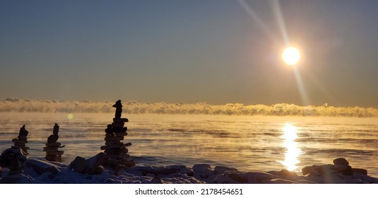 Breathtaking Winter On Lake Michigan