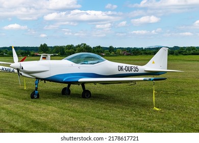 Breclav, Czech Republic - July 02, 2022 Aviation Day. OK-OUF 35 Fascination Ultralight Aircraft Ready At Breclav Airport