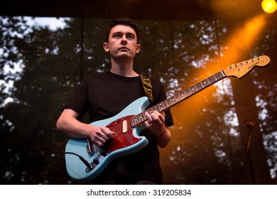 BREDA, THE NETHERLANDS - SEPTEMBER 20, 2015 - Joe Miller Of As ELephants Are Performs Live On Stage At Breda Barst Festival