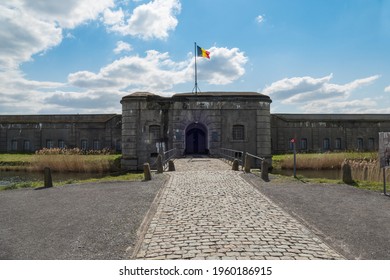 Breendonk - Belgium - April 16, 2021 : Fort Breendonk served as a concentration camp during World War II.