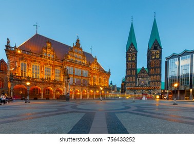 Bremen. The Central Market Square. Town Hall.