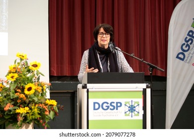 Bremen, Germany, 11-13 November, 2021,  DGSP (Deutsche Gesellschaft Für Soziale Psychiatrie E.V.) Annual Meeting 2021
Claudia Bernhard With A Lecture At The DGSP Annual Conference In Leverkusen
