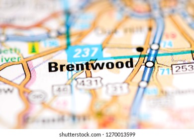 Brentwood Tennessee Usa On Geography Map Stock Photo 1270013599 ...