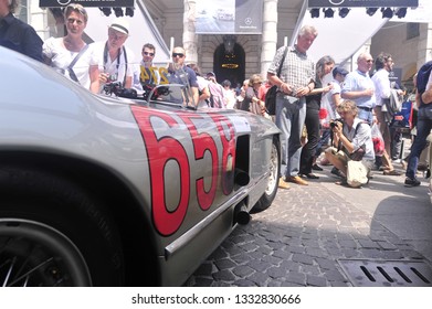 Brescia, Italy, 12 May 2011, Mercedes Benz 300 Slr Nr. 658 At The Mille Miglia, Historic Car Rallye