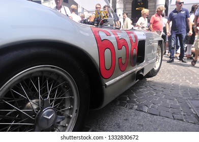 Brescia, Italy, 12 May 2011, Mercedes Benz 300 Slr Nr. 658 At The Mille Miglia, Historic Car Rallye