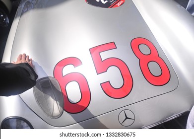 Brescia, Italy, 12 May 2011, Mercedes Benz 300 Slr Nr. 658 At The Mille Miglia, Historic Car Rallye