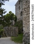 Brescia, Italy - June 17, 2024 - the view of the Brescia castle on a sunny spring afternoon                               