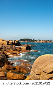 Bretagne France Stone Coast Warm Day