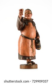 brewer statuette carved in wood - Shutterstock ID 729909337