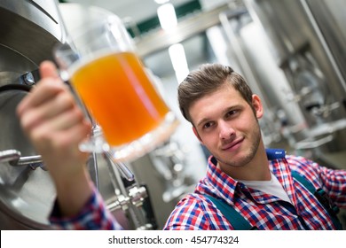 Brewer testing beer at brewery factory - Powered by Shutterstock