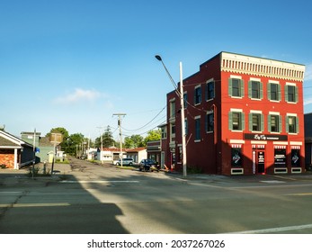 BREWERTON, UNITED STATES - Aug 23, 2021: Brewerton, New York, USA  August 22,2021   View of the small village of Brewerton in upstate New york on a quiet summer morning