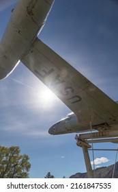 Brewster, WA - USA - 05-10-2022: Lockheed Shooting Star Jet On Display Outside The American Legion Post 97