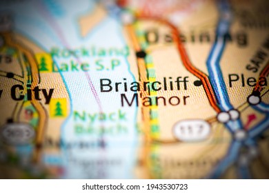 Briarcliff Manor. New York. USA On A Geography Map