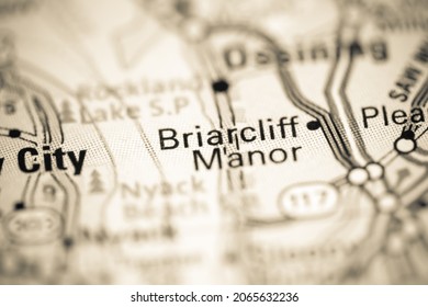 Briarcliff Manor. New York. USA On A Geography Map