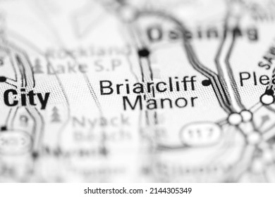 Briarcliff Manor. New York. USA On A Geography Map