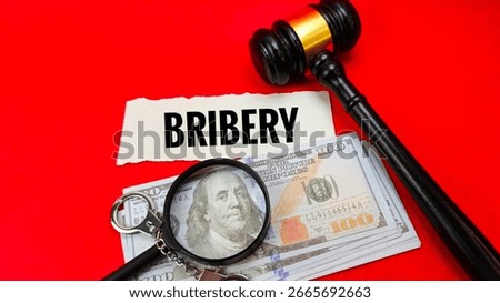 Bribery Concept Representing Illegal Payment, Corruption, Financial Fraud, Abuse of Power, and Unethical Practices in Politics, Business, and Government. 