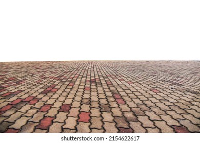
Brick Block Paving The Road,Paver Brick Floor Also Call Stone ,block Paving. Manufactured From Concrete Or Stone For Road, Path, Driveway,patio. Empty Floor In Perspective View For Texture Background